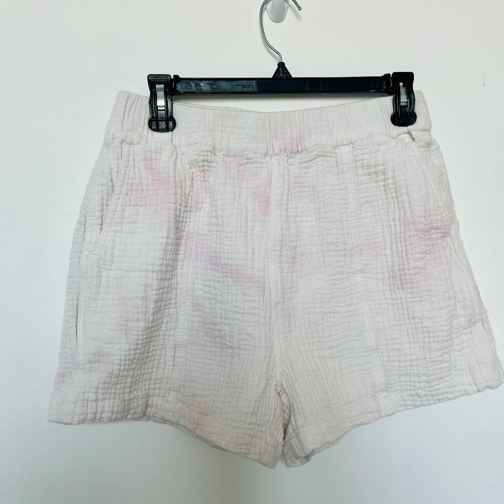 DISCONTINUED Madewell Shorts Women Lightspun Easy Pull On White Gauzey Elastic